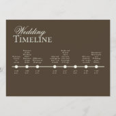 Moody Coffee Minimalist Wedding Program Timeline Menu (Achterkant)