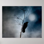 Moody Crow Moon Poster (Voorkant)
