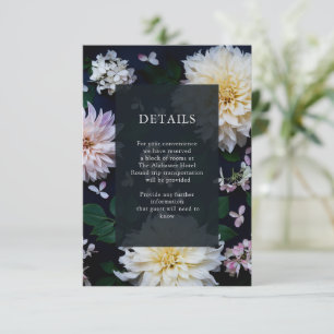 Moody Dahlia Floral Details Enclosure Kaart