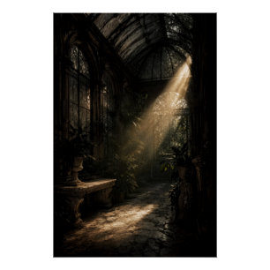 Moody Dark Academia Conservatory Zonnestraal Poste Perfect Poster