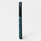 Moody Dark Blauwgroen Terrazzo-telefoontas Case-Mate iPhone Case (Achterkant/links)