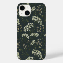 Moody Dark Bloemen Print Telefoonhoes
