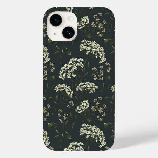 Moody Dark  Bloemen Print Telefoonhoes Case-Mate iPhone Case (Achterkant)
