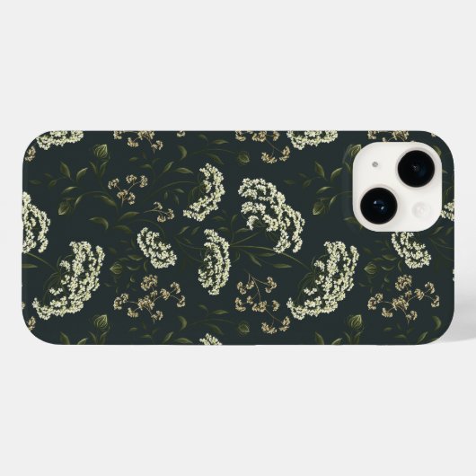 Moody Dark  Bloemen Print Telefoonhoes Case-Mate iPhone Case (Achterkant (horizontaal))