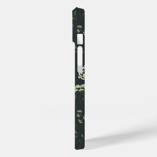 Moody Dark  Bloemen Print Telefoonhoes Case-Mate iPhone Case (Achterkant / Links)