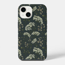 Moody Dark Bloemen Print Telefoonhoes