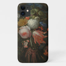 Moody Dark Floral  Art iPhone / iPad hoesje