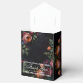  Moody Dark Floral Boho rozen Bedankdoosjes (Geopend)