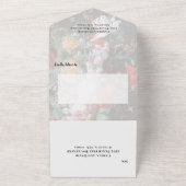 Moody Dark Floral tout en un mariage Invitation (Dehors)