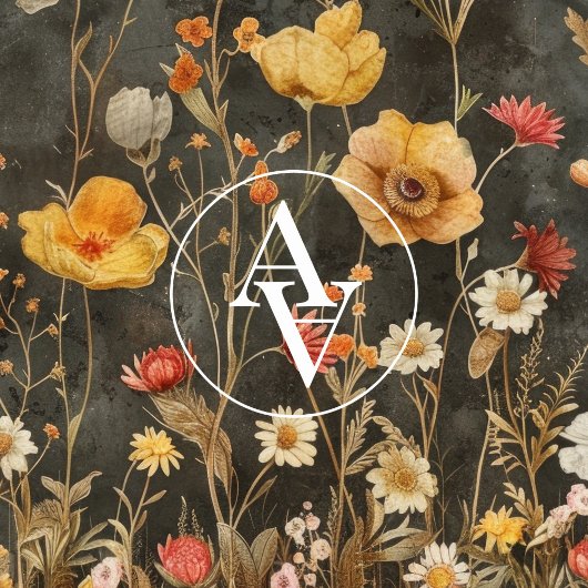 Moody Dark Flower Art Victoriaans Bloemen Poster