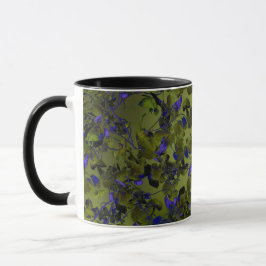 Moody Dark Hop Vine Abstract Design Coffee Mok