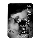 Moody Dark Overlay Foto Save the Date Bruiloft Magneet (Verticaal)