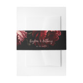 Moody donker  bloemenbruiloft uitnodigingen wikkel (Voorkant Voorbeeld)