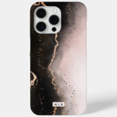 Moody Dusty Pink Ombre Gradient Modern Monogrammed Case-Mate iPhone Case (Achterkant)