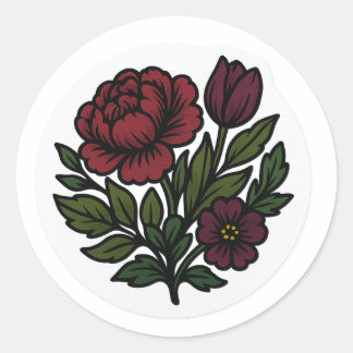 Moody Dutch Floral Sticker