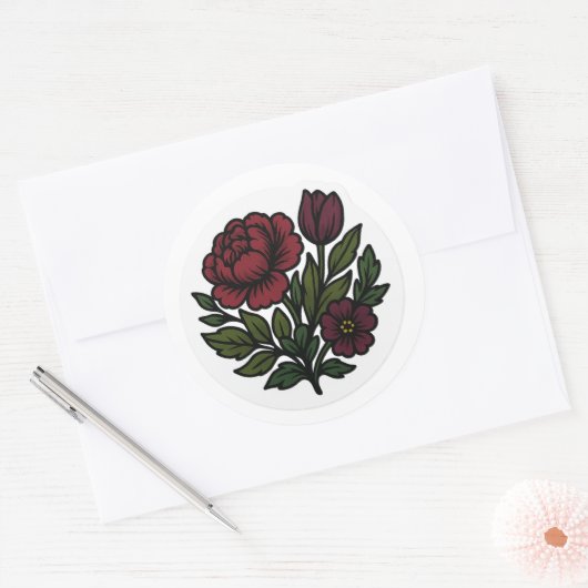 Moody Dutch Floral Sticker (Enveloppe)