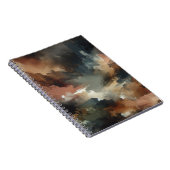 Moody Earth Tone Abstrait Art Carnet (Côté Droit)