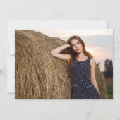 MOODY ÉLÉGANT FAIRE-PART DE DIPLÔME DE PHOTO FLORA (Dos)