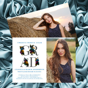 MOODY ELEGANT FLORAL FOTO AFSTUDEREN AANKONDIGING