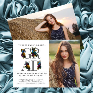MOODY ELEGANT FLORAL FOTO AFSTUDEREN AANKONDIGING
