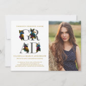 MOODY ELEGANT FLORAL FOTO AFSTUDEREN AANKONDIGING (Voorkant)