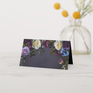 Moody Elegante Paarse Gotische Bloemen tweezijdi