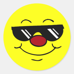 Moody Face Grumpey Ronde Sticker