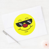 Moody Face Grumpey Ronde Sticker (Envelop)