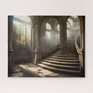 Moody Fantasy Verlaten Chateau Grand Staircase Legpuzzel