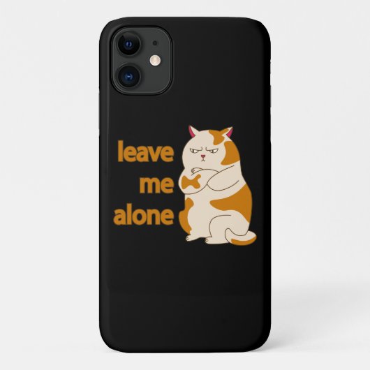 Moody fat cat leave me alone   Case-Mate iPhone case (Achterkant)