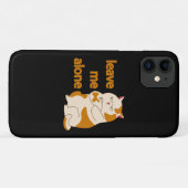 Moody fat cat leave me alone   Case-Mate iPhone case (Achterkant (horizontaal))