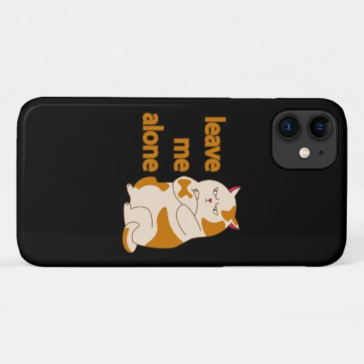 Moody fat cat leave me alone   Case-Mate iPhone case (Achterkant (horizontaal))