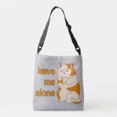 Moody fat laat me alleen crossbody tas (Achterkant)