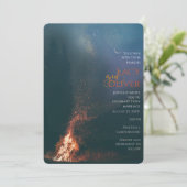 Moody Fireside Wedding Invitation Save The Date (Staand voorkant)