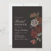 Moody Floral Bridal Shower Invitation (Devant)