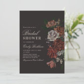 Moody Floral Bridal Shower Invitation (Debout devant)