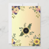 Moody Floral Faire-part de mariage (Dos)