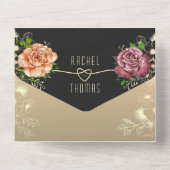 Moody Floral Mariage All In One Invitation (Verso)