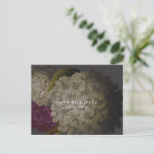 Moody Floral slaat de datum op Aankondigingskaart (Staand voorkant)