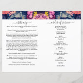 Moody Floral Waterverf Foto Begrafenisprogramma (Achterkant)