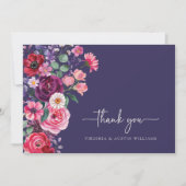 Moody Floral Wedding Bedankkaart (Voorkant)