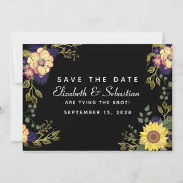 Moody Floral Wedding Save the Date