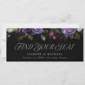 Moody Floral Wedding Vind uw Seat Header Kaart (Voorkant)