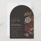 Moody Florals Arch Wedding Invitation (Devant)