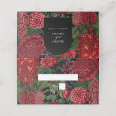 Moody Florals Black Arch Burgundy Red Wedding (Buitenkant ongevouwen)