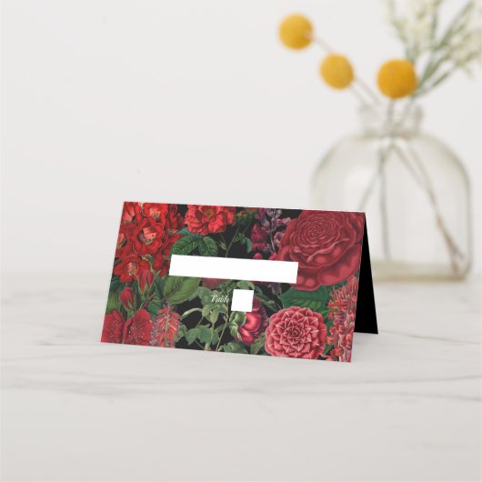 Moody Florals Black Arch Burgundy Red Wedding (Voorkant)