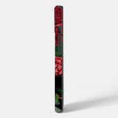 Moody Florals Black & Burgundy  Monogram Case-Mate iPhone Case (Achterkant / Links)