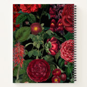 Moody Florals Black & Burgundy  Monogram Notitieboek (Achterkant)