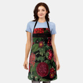 Moody Florals Black & Burgundy  Monogram Schort (Gedragen)