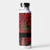 Moody Florals Black & Burgundy  Monogram Waterfles (Rechts)